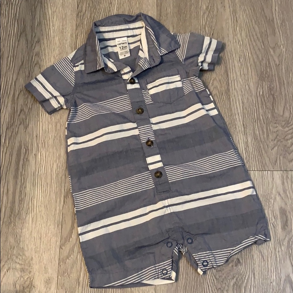 Carters boys chambray romper